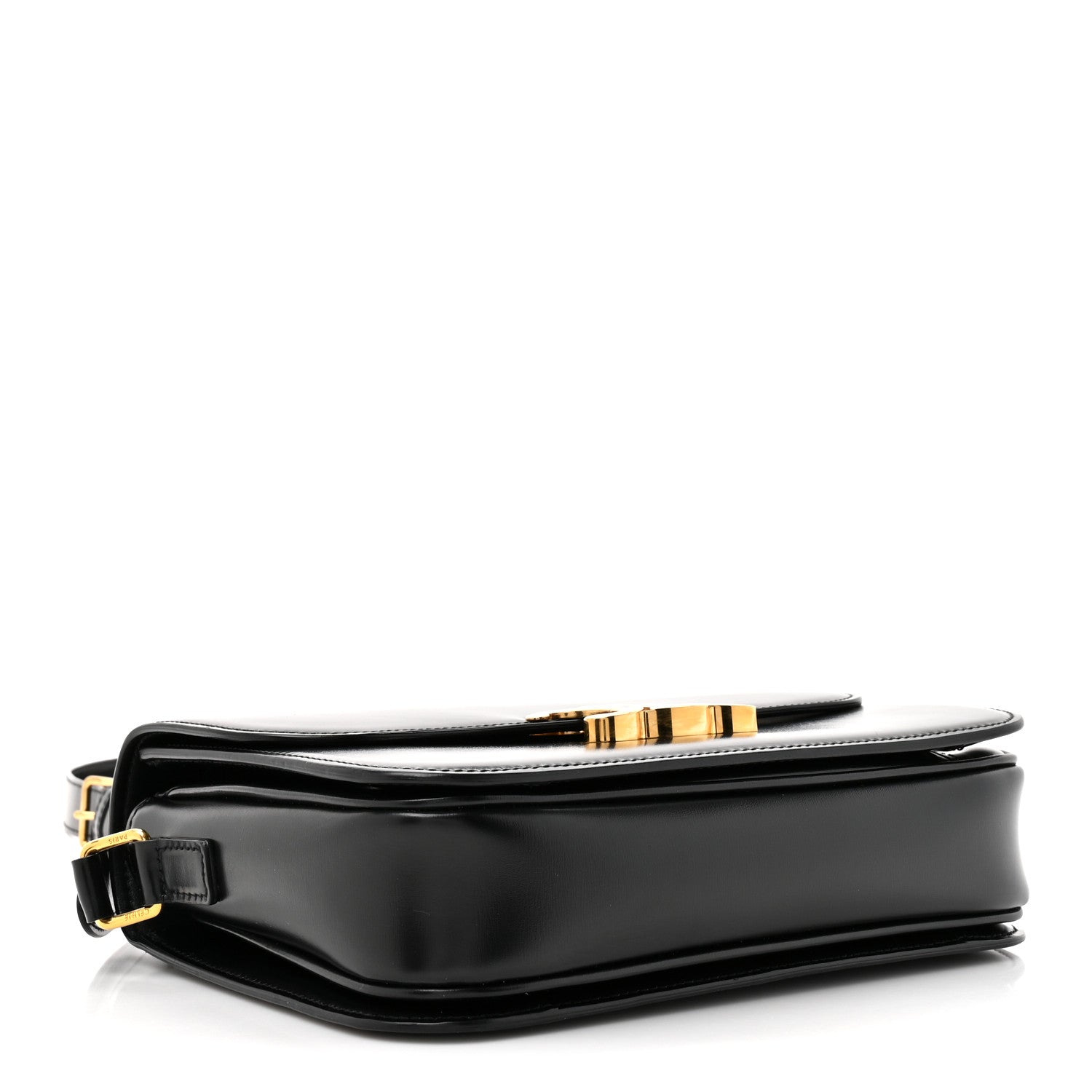Celine Shiny Calfskin Medium Triomphe Black 4 of 11