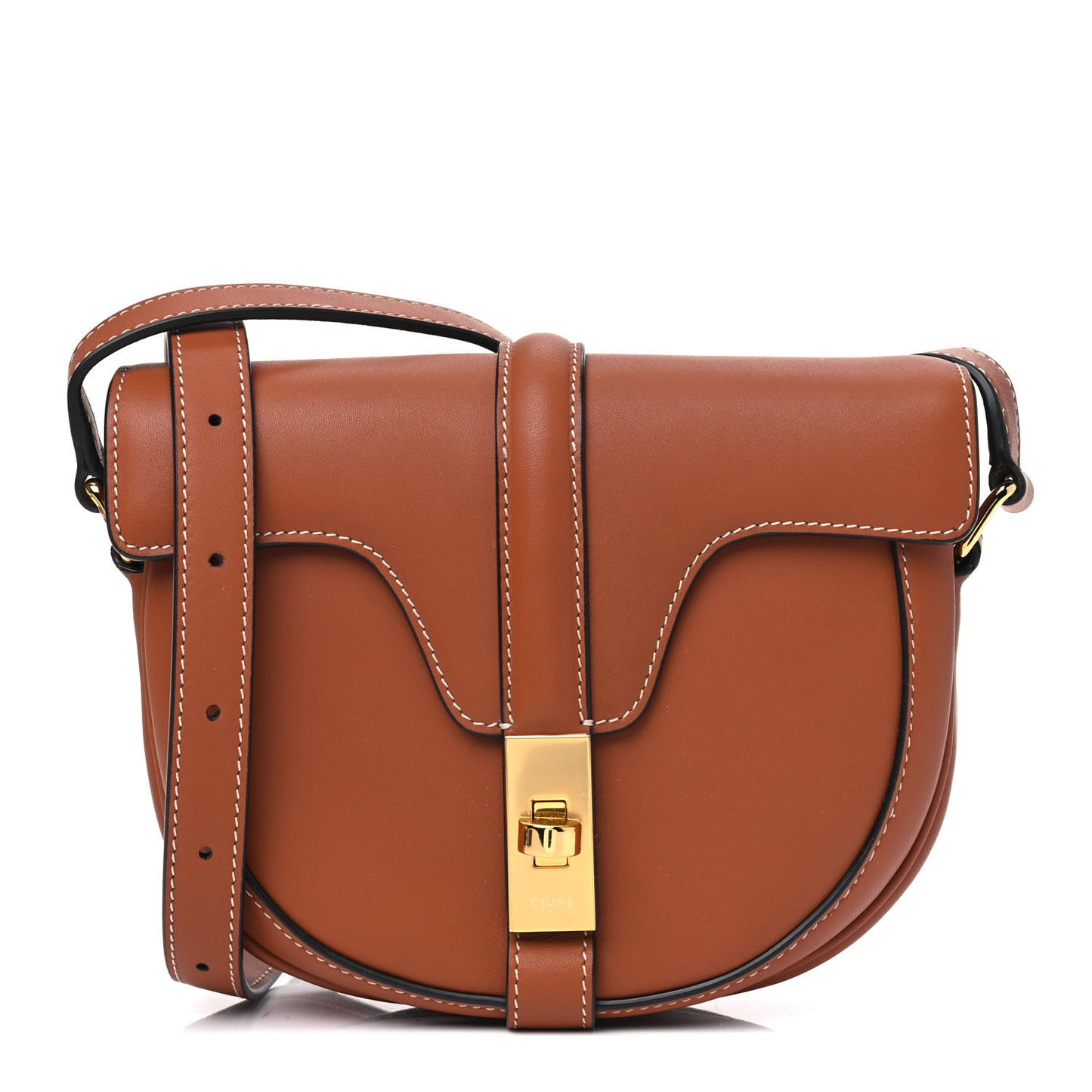 Natural Calfskin Besace Small 16 Tan