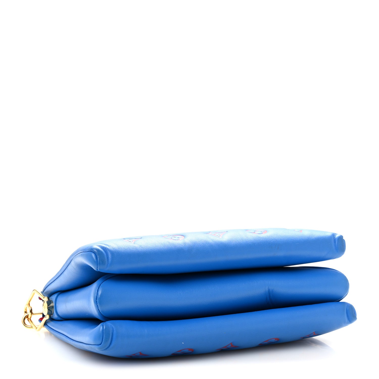 Louis Vuitton Lambskin Embossed Monogram Vuittamins Coussin PM Blue Red 4 of 13