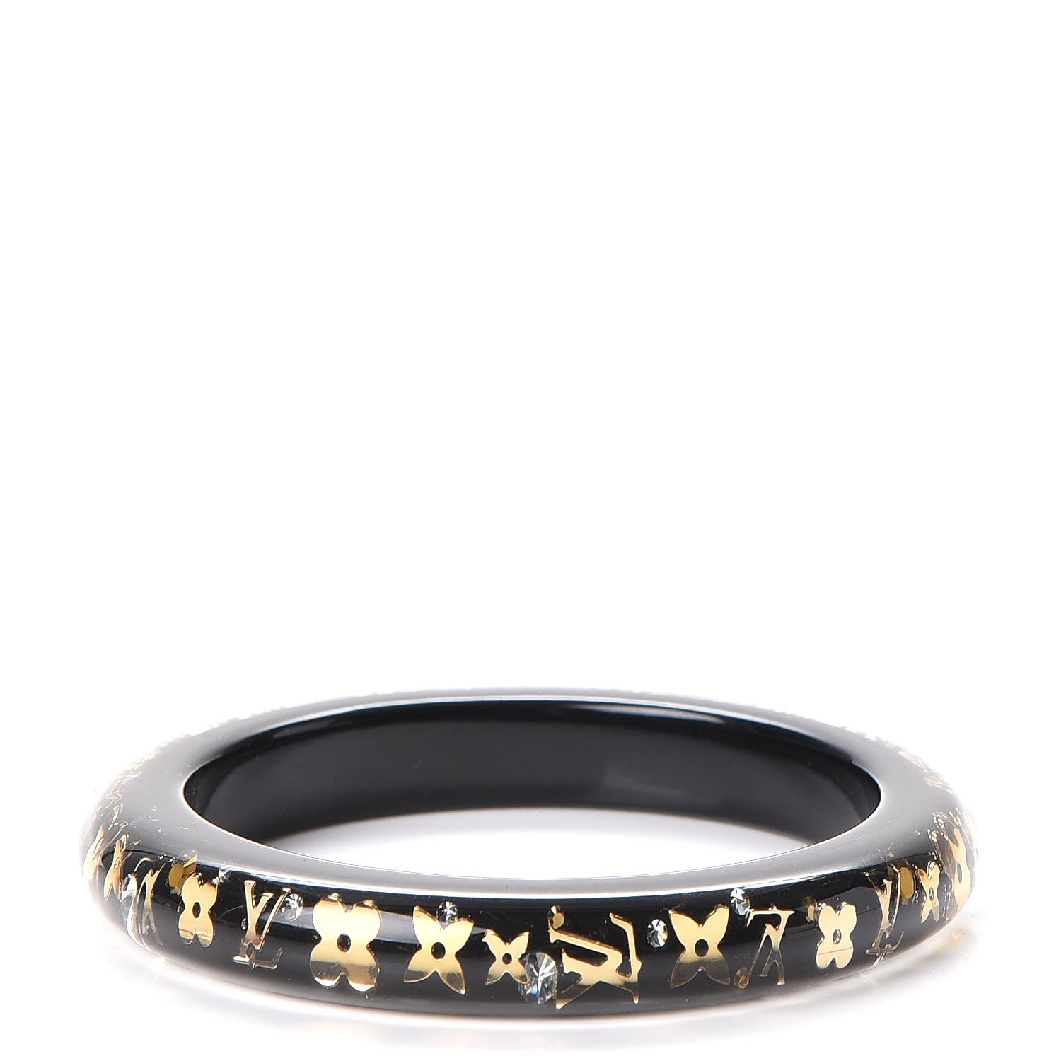 Louis Vuitton Resin Swarovski Medium Inclusion Bracelet PM Black 3 of 3