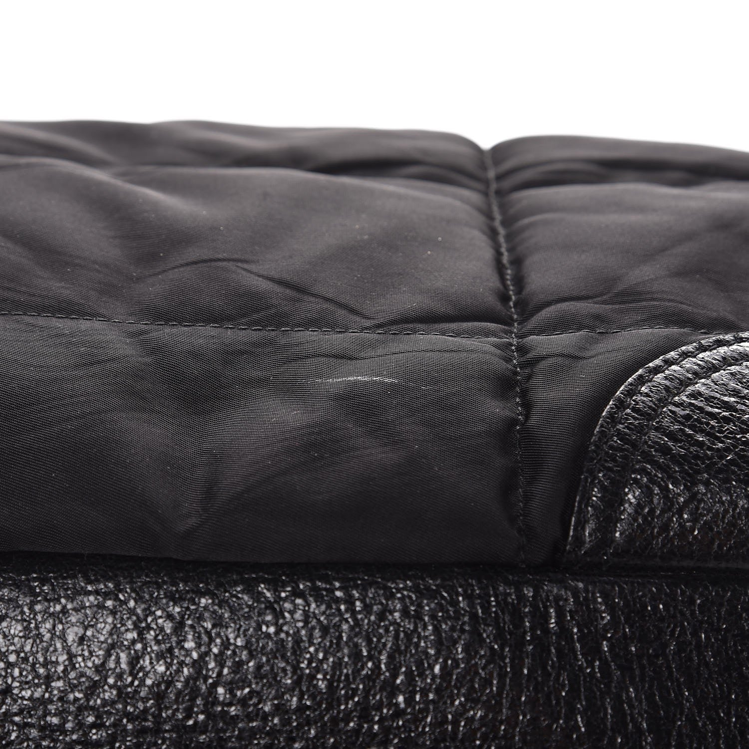 Prada Tessuto Nylon Cervo Lux Dome Satchel Black 9 of 9