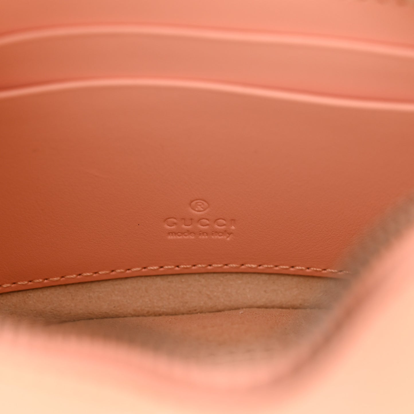 Calfskin Vertical Ring Matelasse Mini GG Marmont Half Moon Hobo Peachy Chic