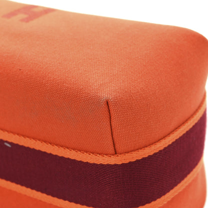 Hermes Canvas Small Bride-A-Brac Pouch Orange Burgundy 8 of 10