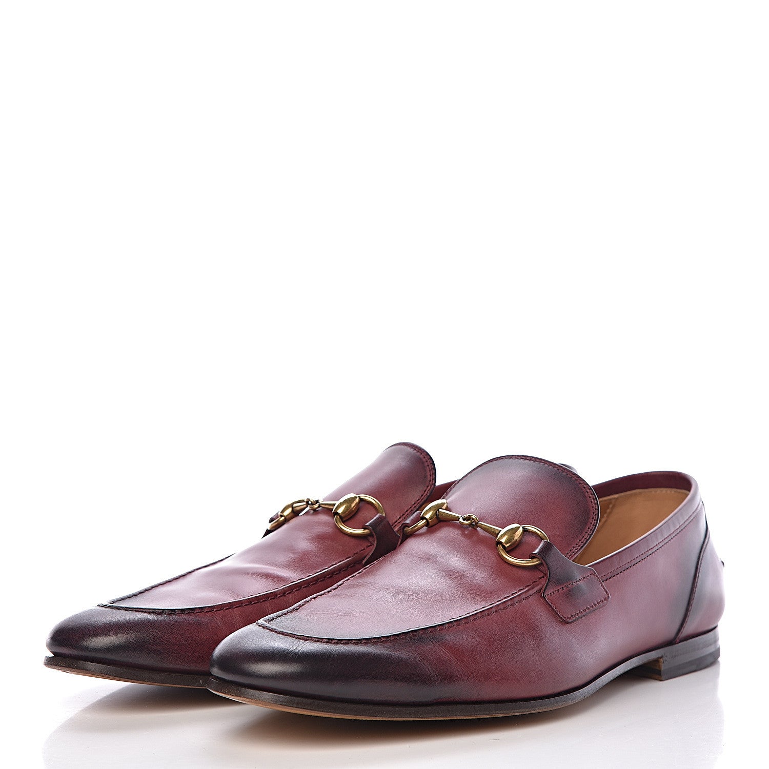 Gucci Calfskin Horsebit Mens Jordaan Loafers 9 Strong Red 3 of 11