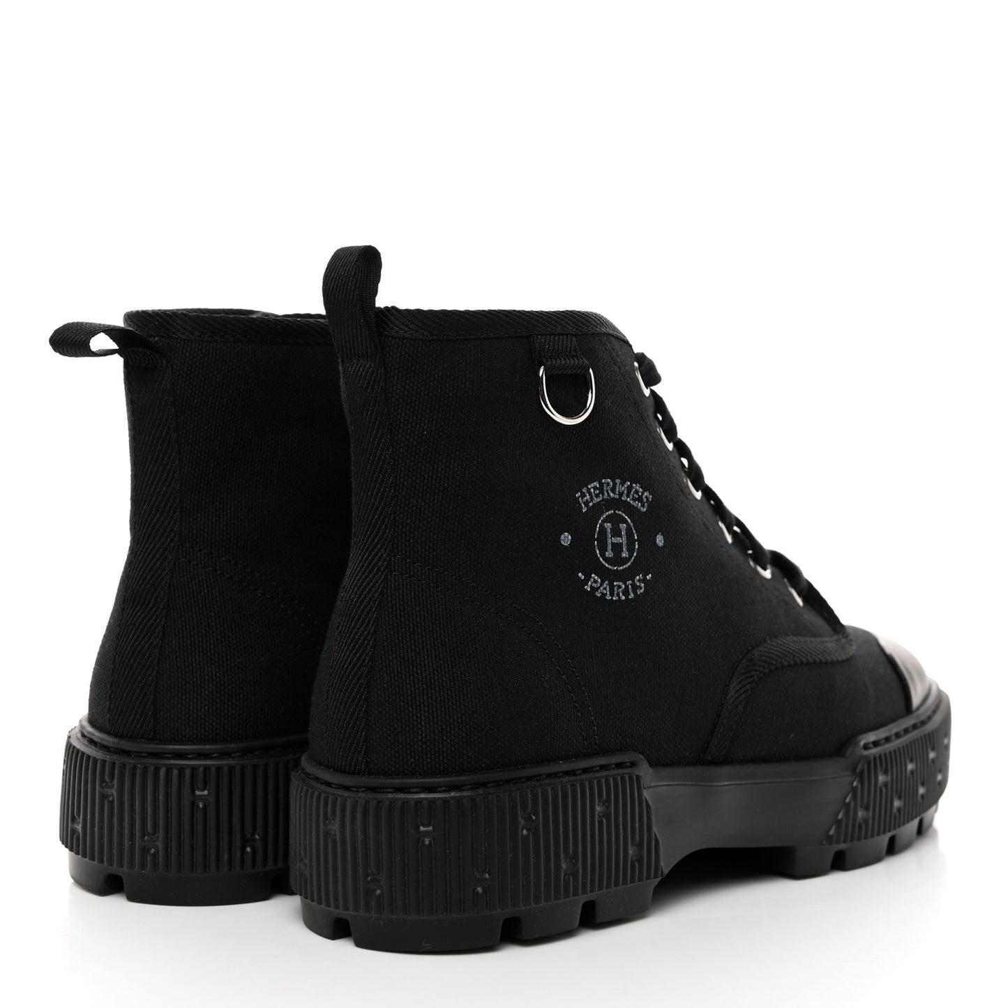 Canvas Calfskin Itineraire Ankle Boot 37 Black