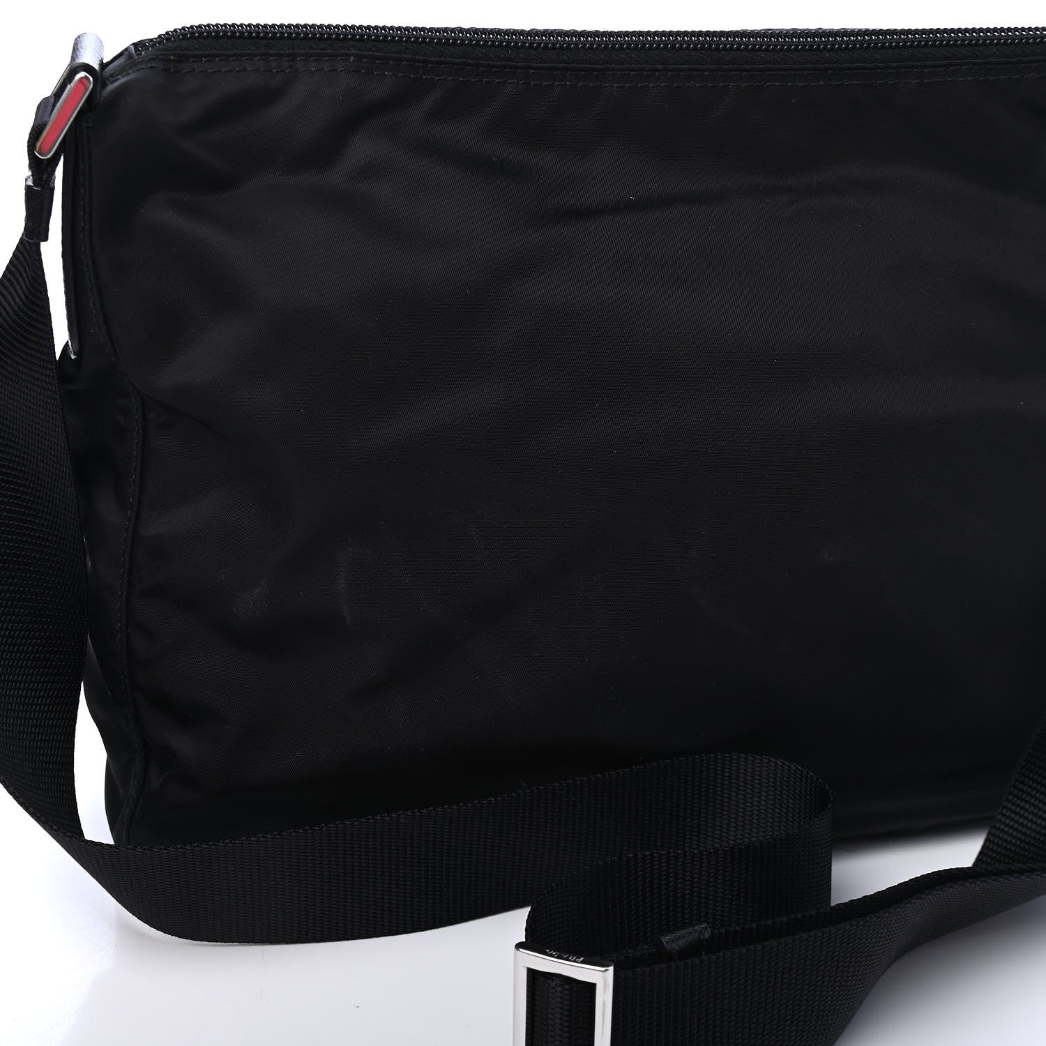 Prada Tessuto Nylon Messenger Bag Black 6 of 6
