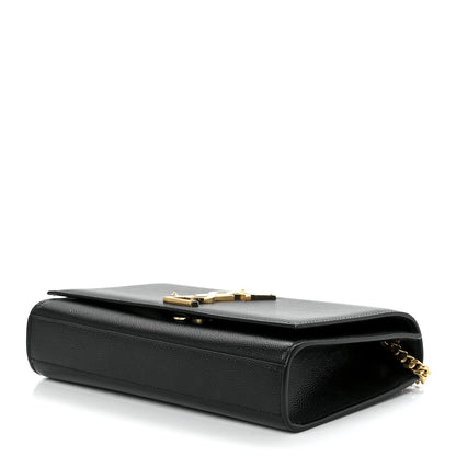 Saint Laurent Grain De Poudre Small Monogram Kate Satchel Black 10 of 12