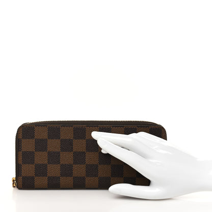 Louis Vuitton Damier Ebene Clemence Wallet Rose Ballerine 2 of 6