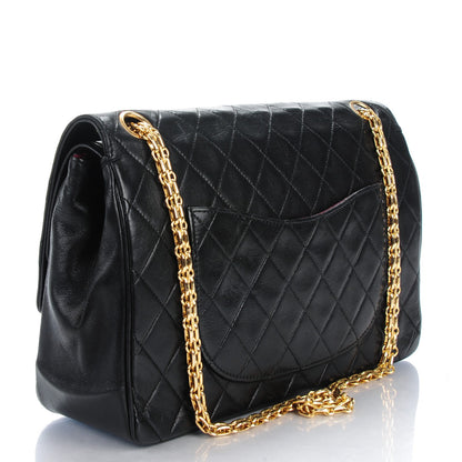 Chanel Lambskin Quilted Medium Double Flap Bijoux Chain Black 3 of 8