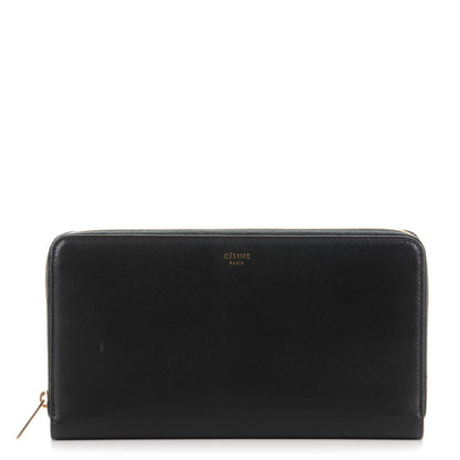 Celine Lambskin Large Zip Around Multifunction Wallet Black 1 of 7