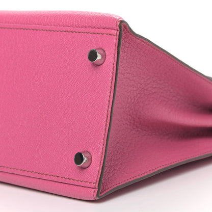 Hermes Chevre De Coromandel Kelly Sellier 28 Fuchsia 8 of 12