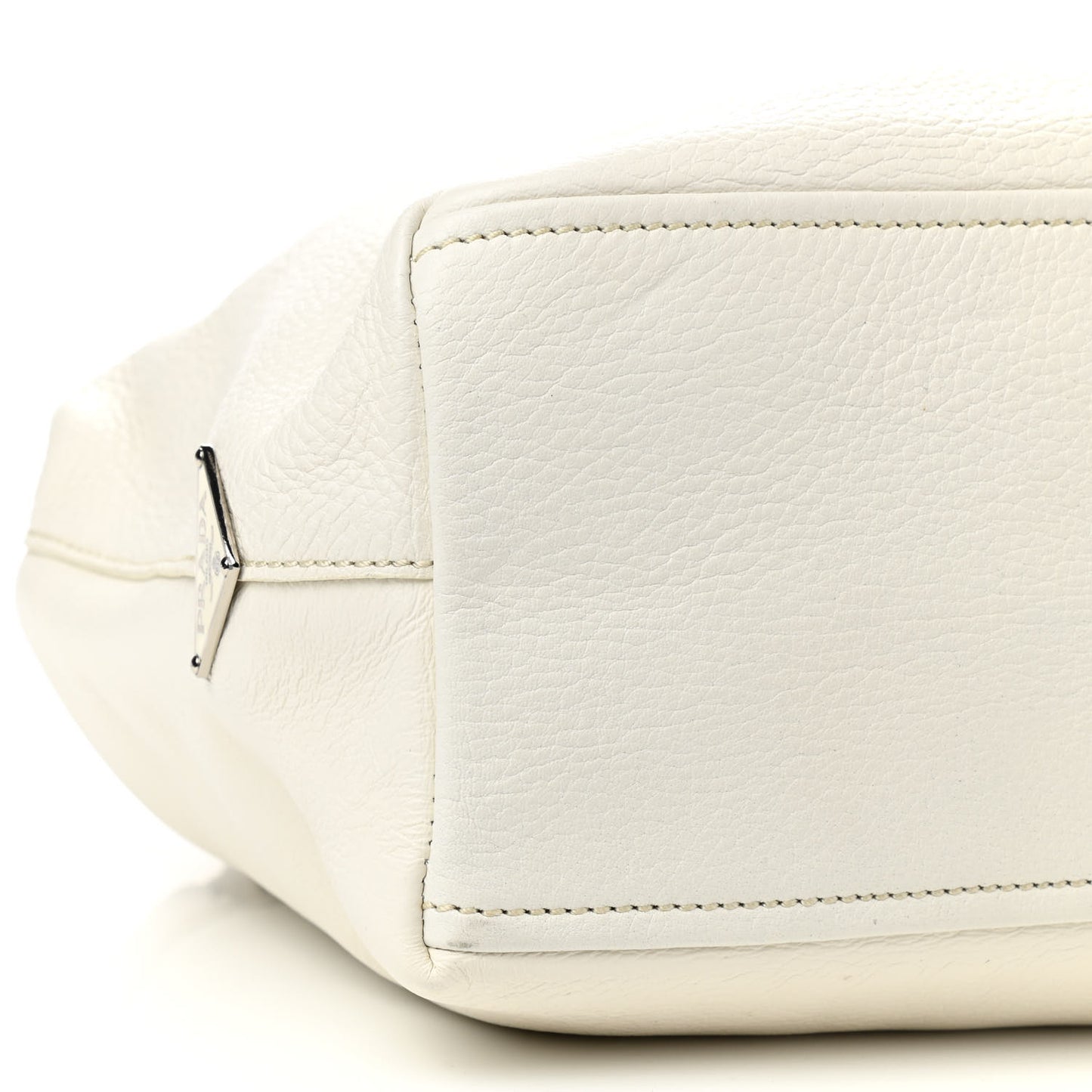 Vitello Daino Shoulder Bag White