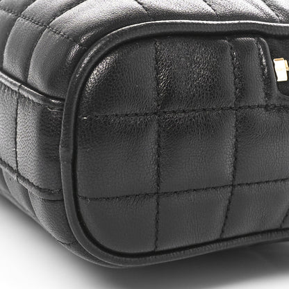 Saint Laurent Lambskin Carre Quilted Cassandre Mini Camera Bag Black 10 of 11