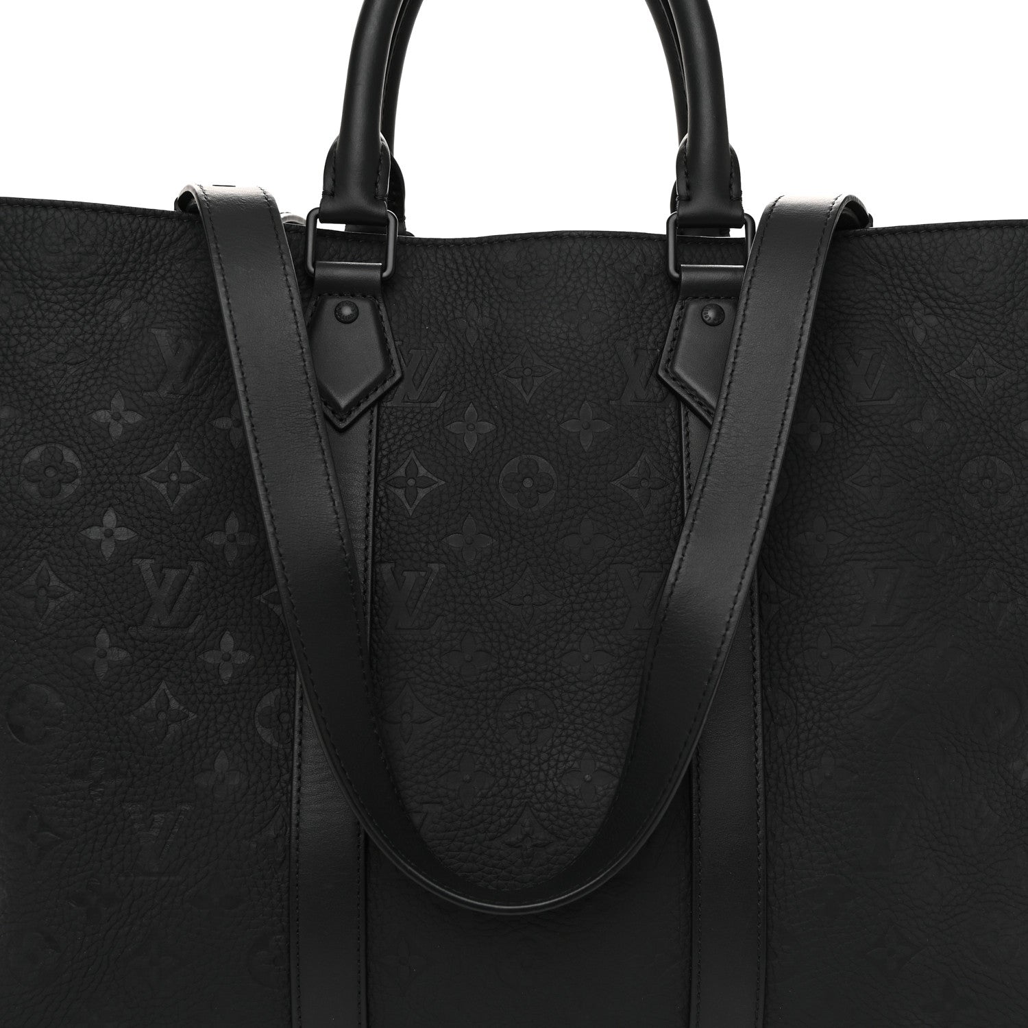 Louis Vuitton Taurillon Monogram Sac Plat 24H Black 7 of 9