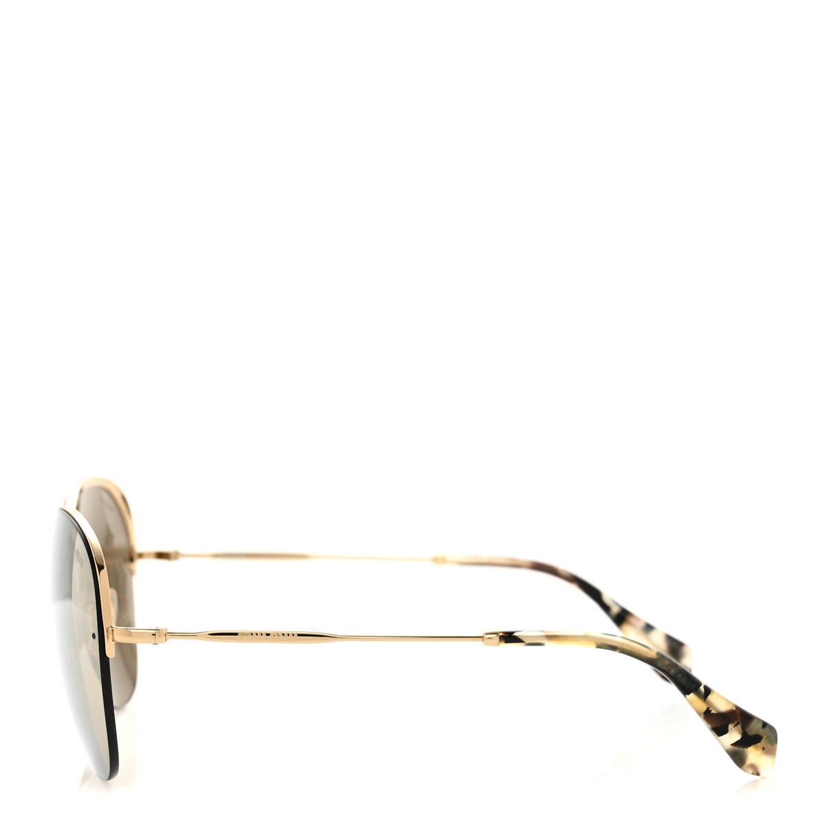 Miu Miu Aviator Sunglasses SMU53P Gold 3 of 9