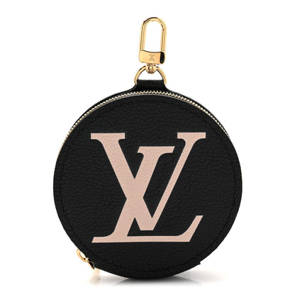 Louis Vuitton Empreinte Monogram Giant Round Coin Purse Black Beige 1 of 6