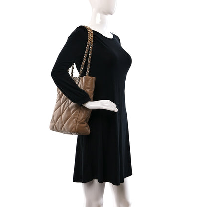 Chanel Lambskin Quilted Chanel 19 Shopping Bag Beige 2 of 10