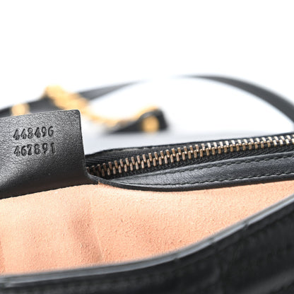 Gucci Calfskin Matelasse Studded Medium Pearly GG Marmont Shoulder Bag Black 9 of 10
