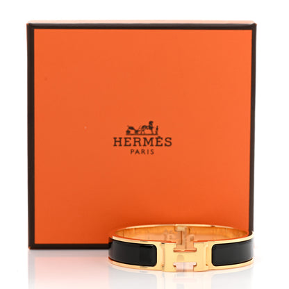 Hermes Enamel Narrow Clic Clac H Bracelet PM Black 8 of 8