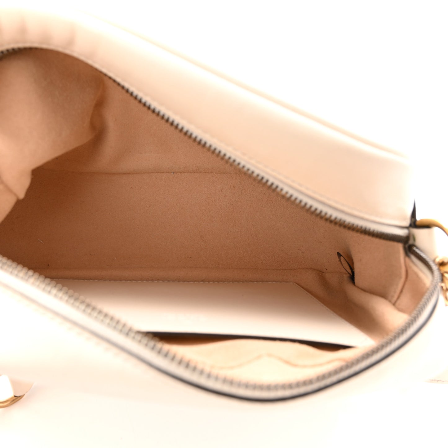 Calfskin Matelasse Small GG Marmont Chain Shoulder Bag White
