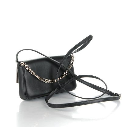 Fendi Nappa Rabbit Fox Fur Micro Buggie Baguette Black 3 of 8
