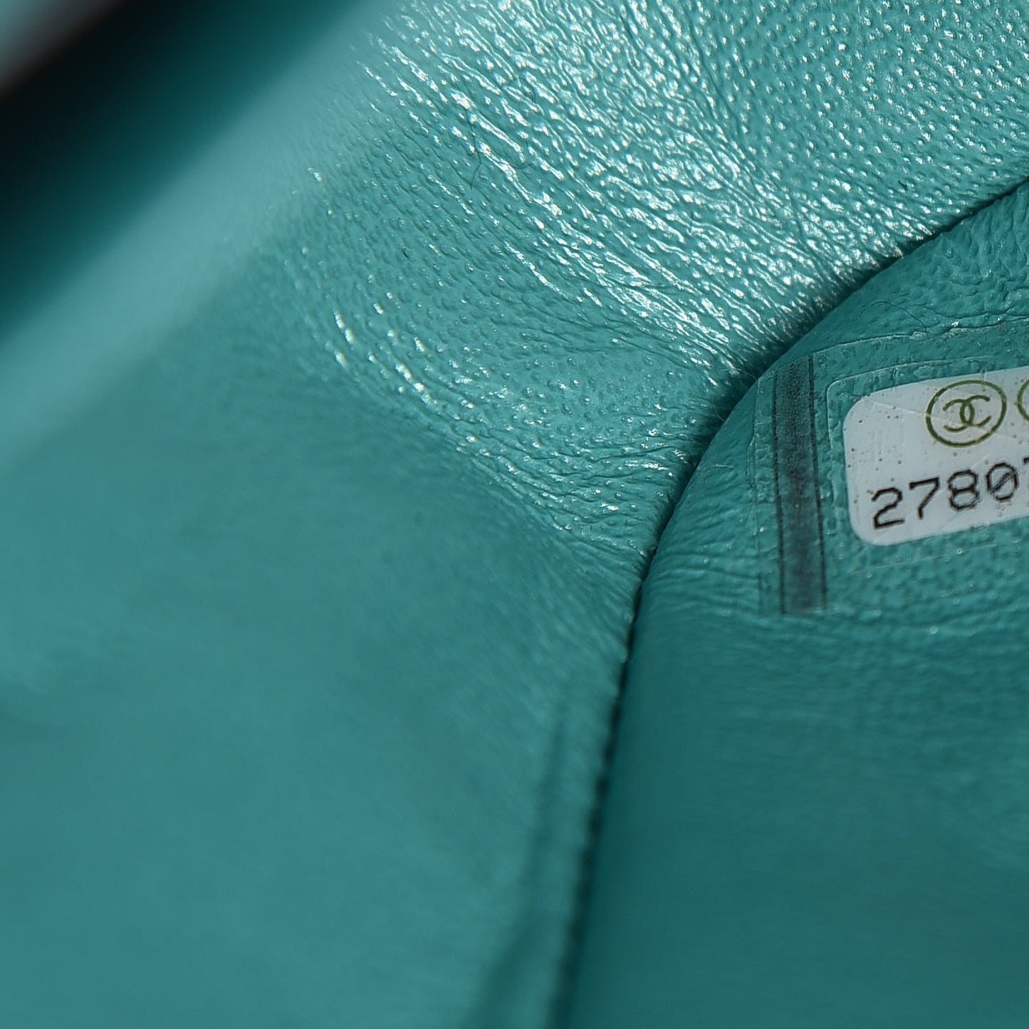 Iridescent Caviar Quilted Medium Double Flap Green