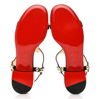 Christian Louboutin Nappa Kaleidra 25 T-Strap Sandals 37 Black 5 of 9