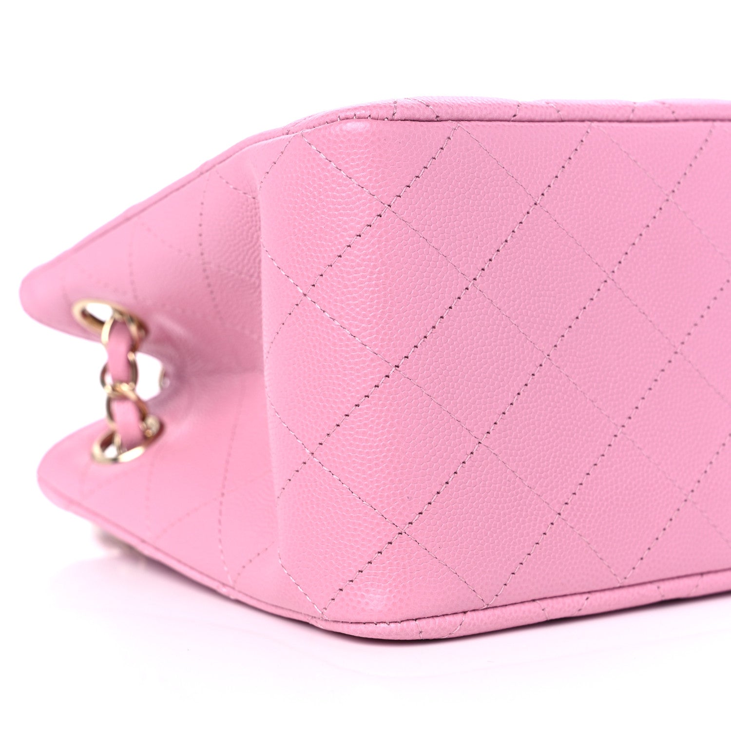 Chanel Caviar Quilted Mini Bucket Bag Pink 8 of 10