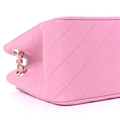 Chanel Caviar Quilted Mini Bucket Bag Pink 8 of 10