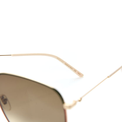 Gucci Web Rectangular Frame Interlocking G Sunglasses GG0394S Green Red 6 of 8