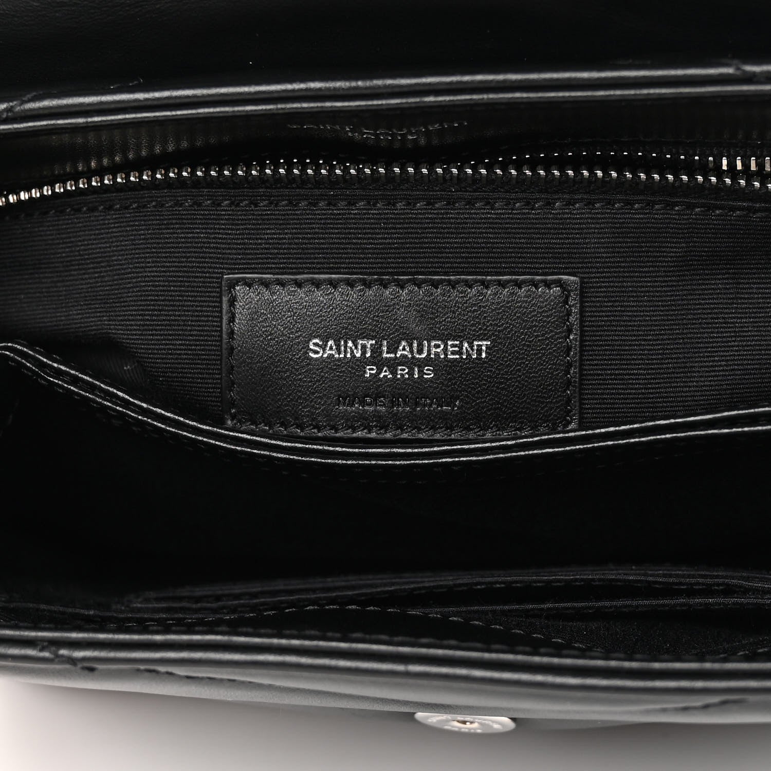 Saint Laurent Calfskin Y Quilted Monogram Toy Loulou Crossbody Bag Black 6 of 12