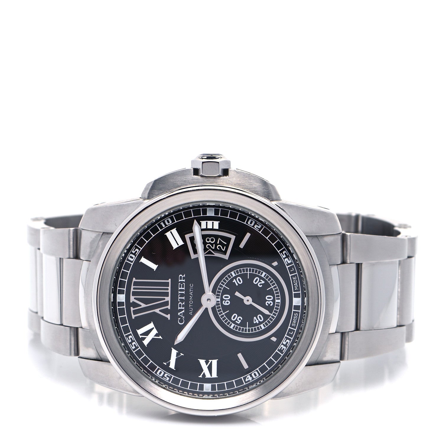 Cartier Stainless Steel 42mm Calibre de Cartier Automatic Watch Black 2 of 4