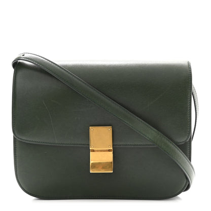 Celine Box Calfskin Classic Box Medium Flap Bag Forest 1 of 14
