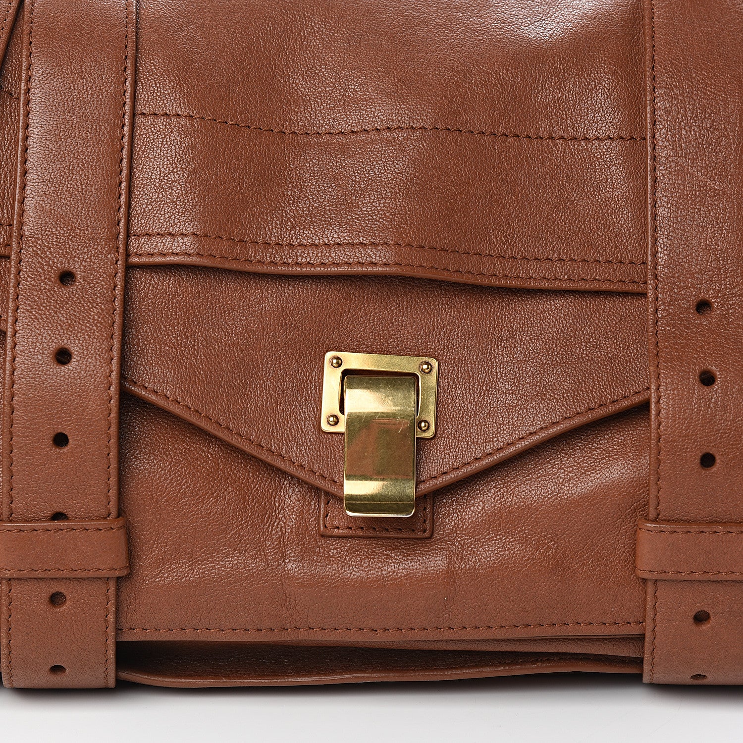 Proenza Schouler Lambskin Medium PS1 Satchel Saddle 9 of 9