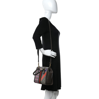 Gucci GG Supreme Monogram Equestrian Web Small Ophidia Tote Bag Beige Multicolor New Acero 2 of 9