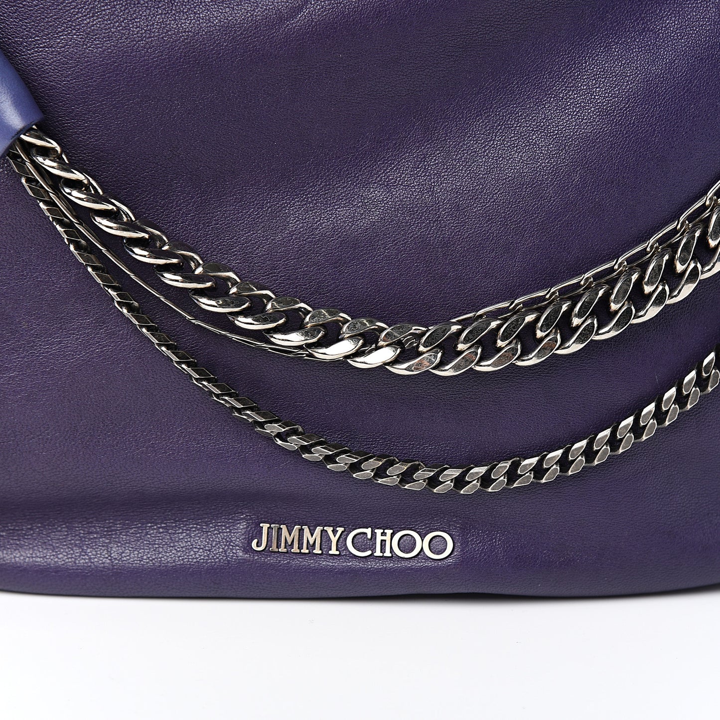 Lambskin Small Biker Hobo Purple