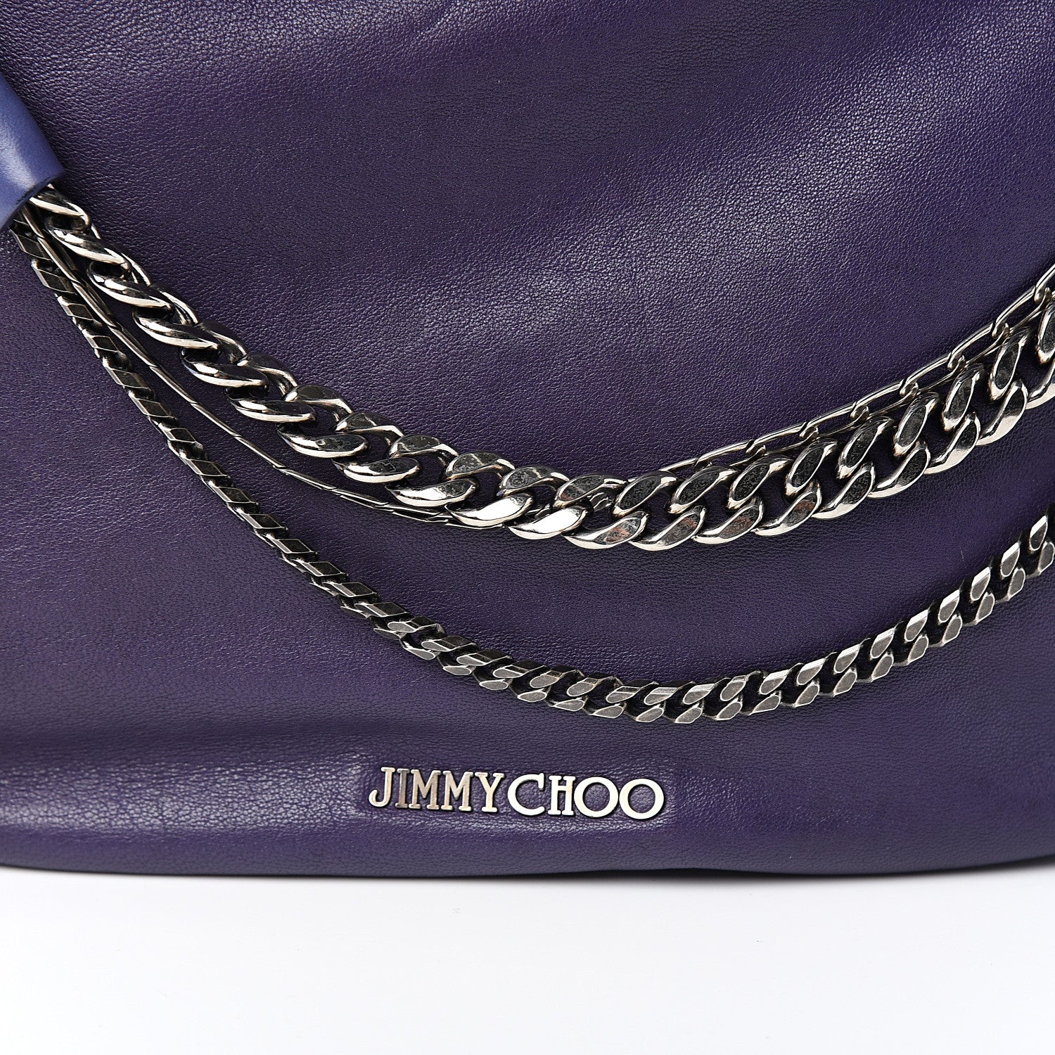 Jimmy Choo Lambskin Small Biker Hobo Purple 8 of 8