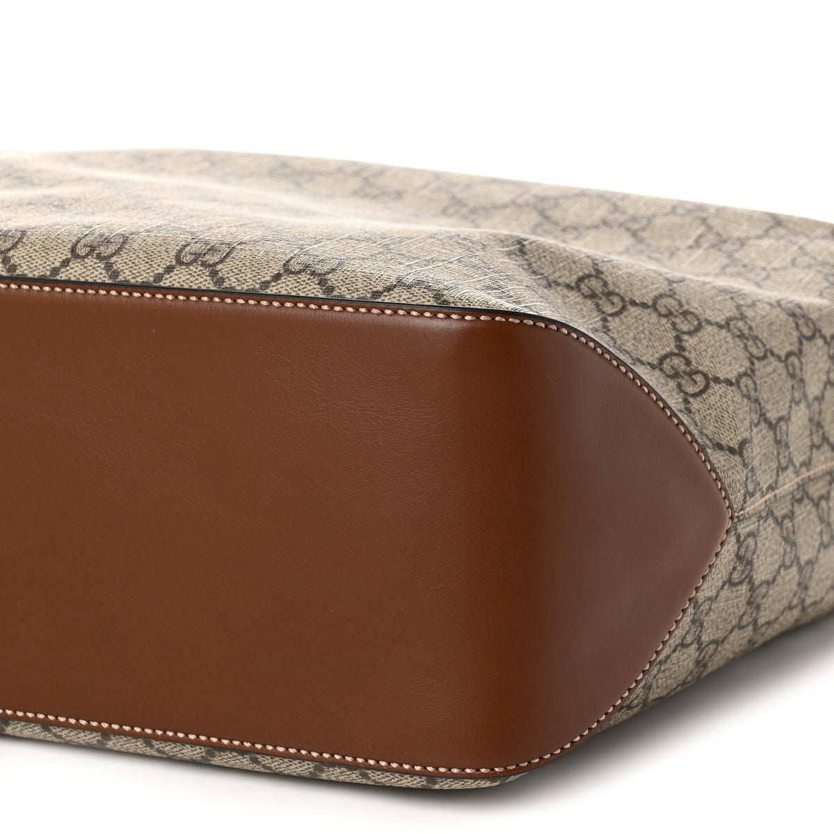 GG Supreme Monogram Large Linea A Hobo Light Brown