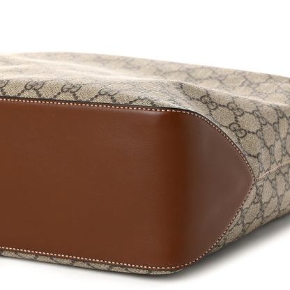 Gucci GG Supreme Monogram Large Linea A Hobo Light Brown 10 of 11