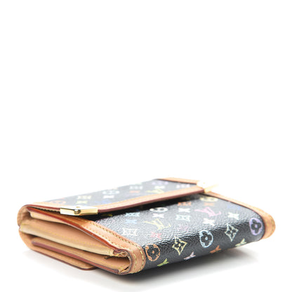 Louis Vuitton Monogram Multicolor Porte-Monnaie Billets Wallet Black 4 of 13