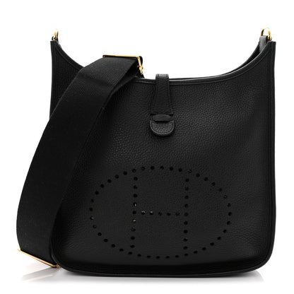 Hermes Taurillon Clemence Evelyne III PM Black 1 of 11