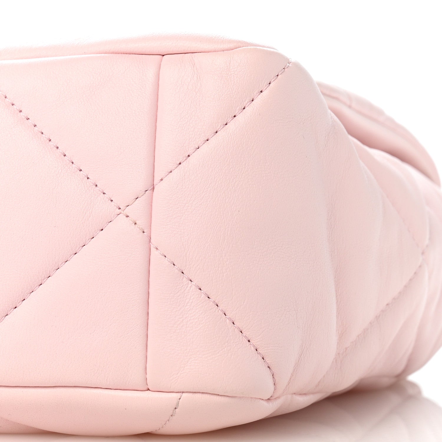 Chanel Lambskin Quilted Large Chanel 19 Flap Light Pink 10 of 11