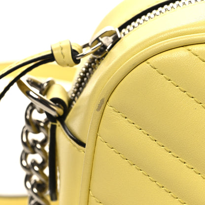 Gucci Calfskin Matelasse Small GG Marmont Chain Shoulder Bag Banana 11 of 12