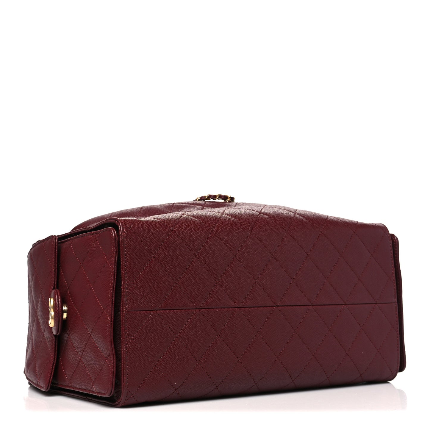 Caviar Quilted Medium Chanel 25 Handbag Burgundy