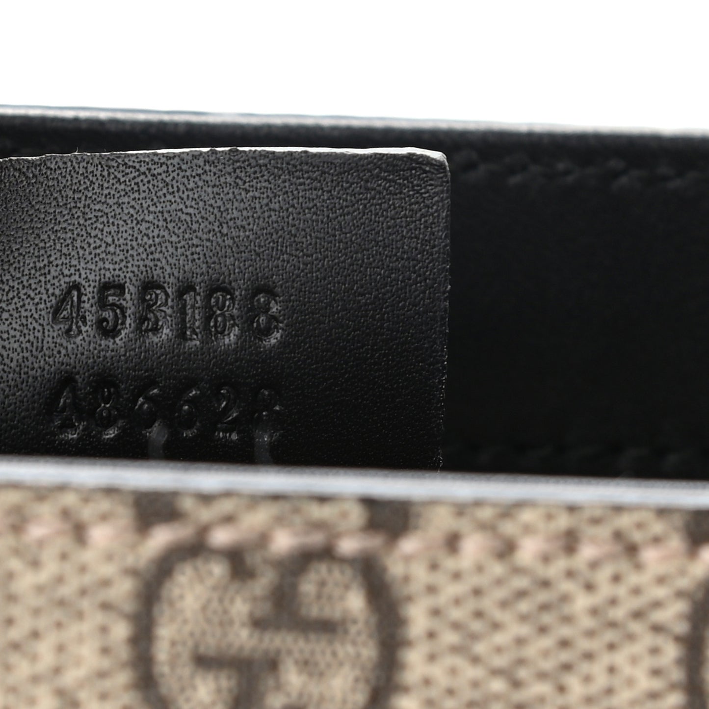 GG Supreme Monogram Calfskin Small Padlock Top Handle Bag Beige Black Cuir