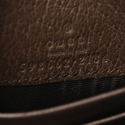 Gucci GG Supreme Monogram Textured Calfskin Web Ophidia Card Case Wallet Beige Ebony New Acero 6 of 6