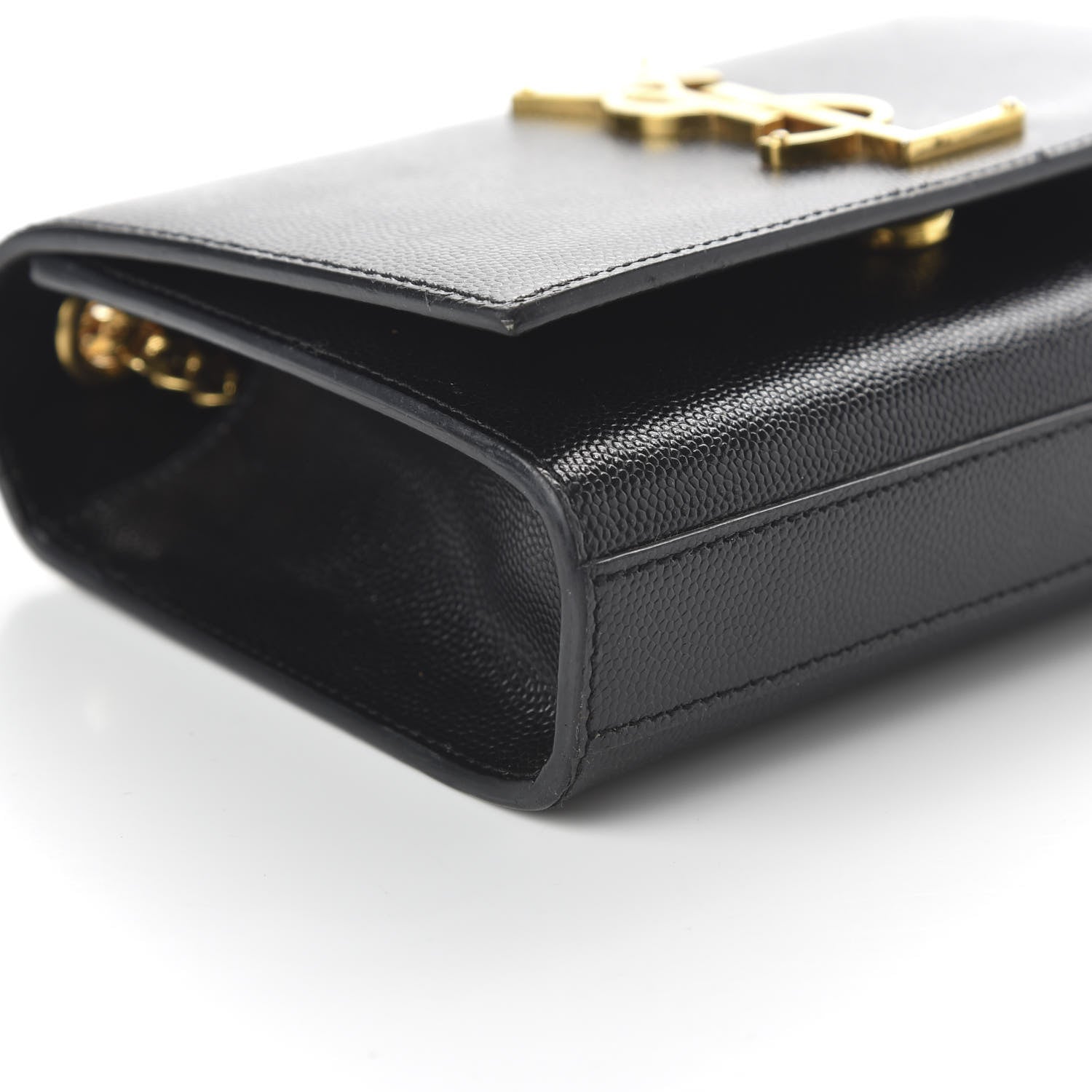 Saint Laurent Grain De Poudre Small Monogram Kate Satchel Black 6 of 12
