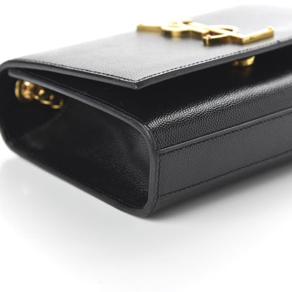 Saint Laurent Grain De Poudre Small Monogram Kate Satchel Black 6 of 12