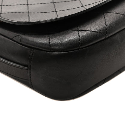 Chanel Calfskin Stitched Messenger Flap Bag Black 9 of 10
