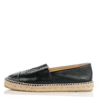 Chanel Lambskin CC Espadrilles 39 Black 1 of 9